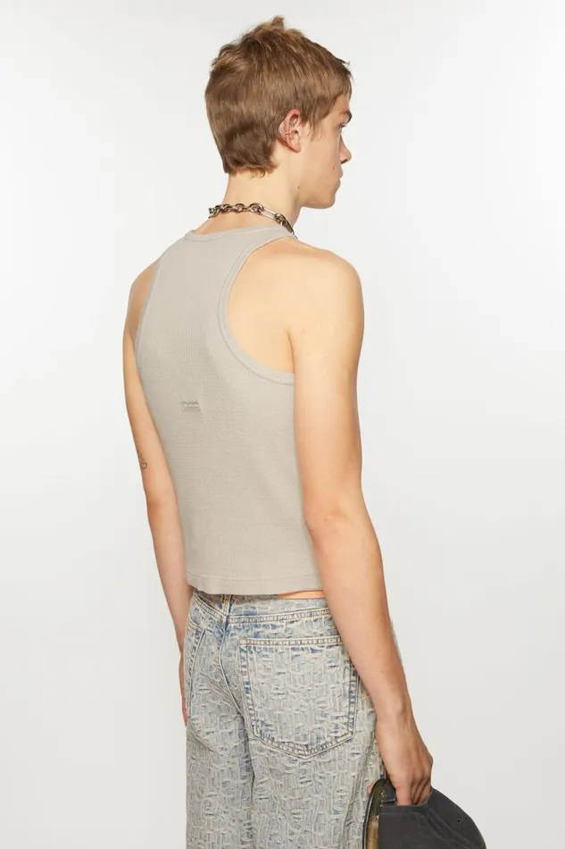 Acne Studios Tank Top 8211 Fitted Unisex Fit Bright Grey Men Tshirts Acne Studios Tank Top 8211 Fitted Unisex Fit Bright Grey Men Tshirts