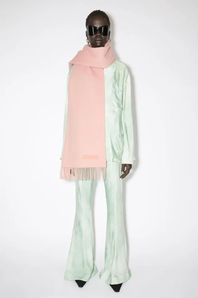 Acne Studios Wool Scarf Pink Label Pink Women Scarves
