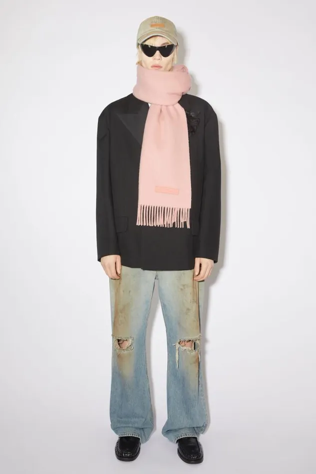 Acne Studios Wool Scarf Pink Label Pink Women Scarves
