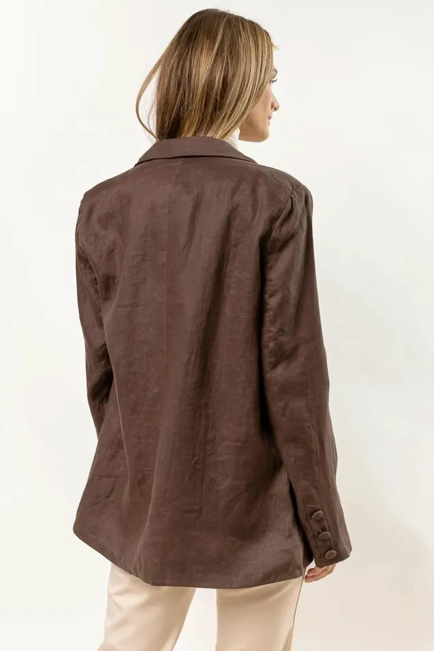 Adella Blazer In Brown 8211 FINAL SALE Brown Women Bohme Outerwear