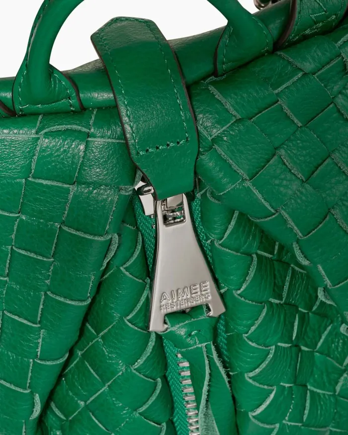 Aimee Kestenberg Backpacks Women Tamitha Mini Backpack Kelly Green Woven