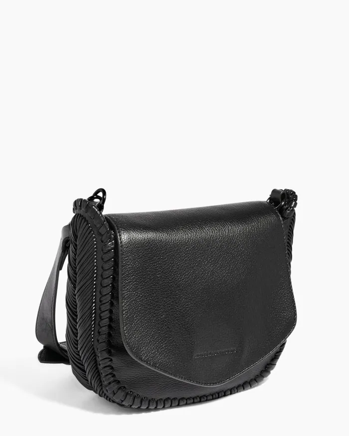 Aimee Kestenberg Crossbody Bags Women All For Love Saddle Crossbody Black With Shiny Black