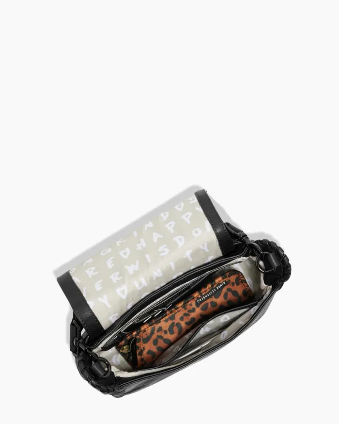 Aimee Kestenberg Crossbody Bags Women All For Love Saddle Crossbody Black With Shiny Black