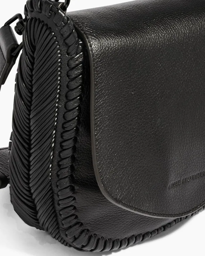 Aimee Kestenberg Crossbody Bags Women All For Love Saddle Crossbody Black With Shiny Black