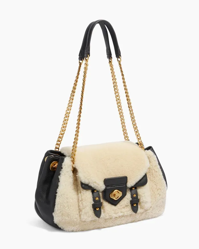 Aimee Kestenberg Satchels Women Chain Reaction Novelty Satchel Natural Shearling