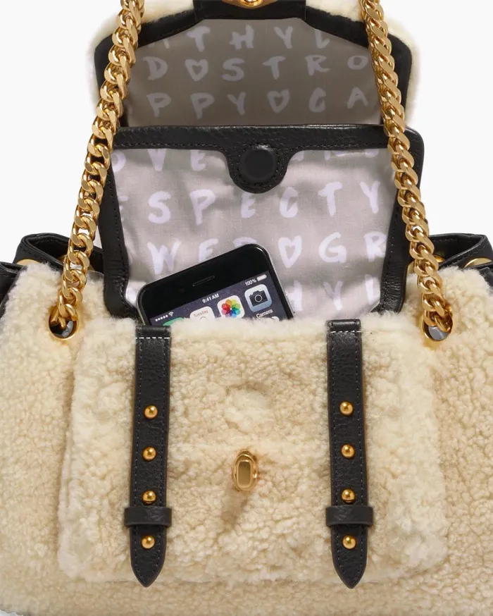 Aimee Kestenberg Satchels Women Chain Reaction Novelty Satchel Natural Shearling