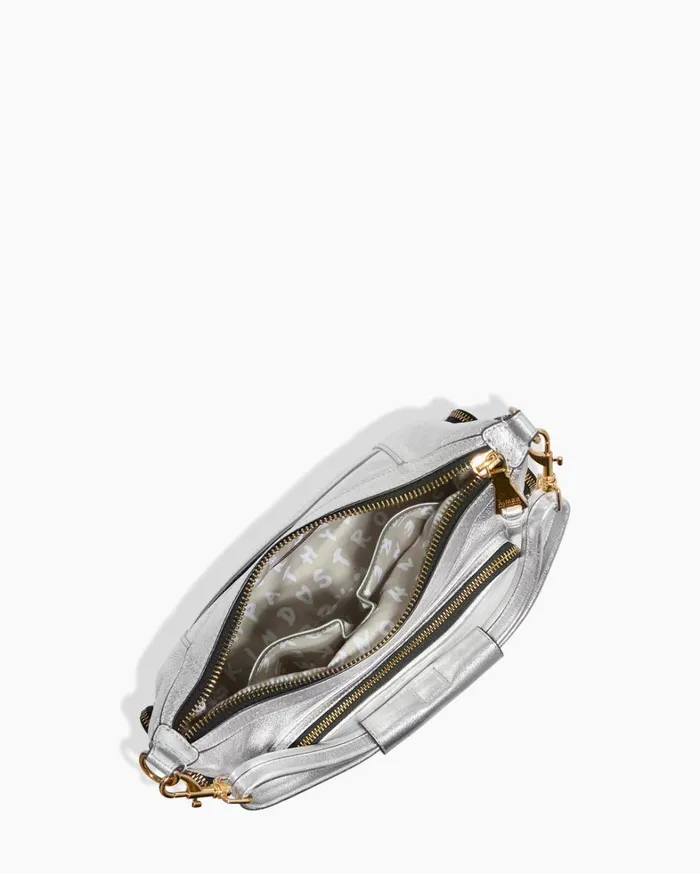Aimee Kestenberg Shoulder Bags Women Away We Go Convertible Shoulder Silver Pebble Metallic