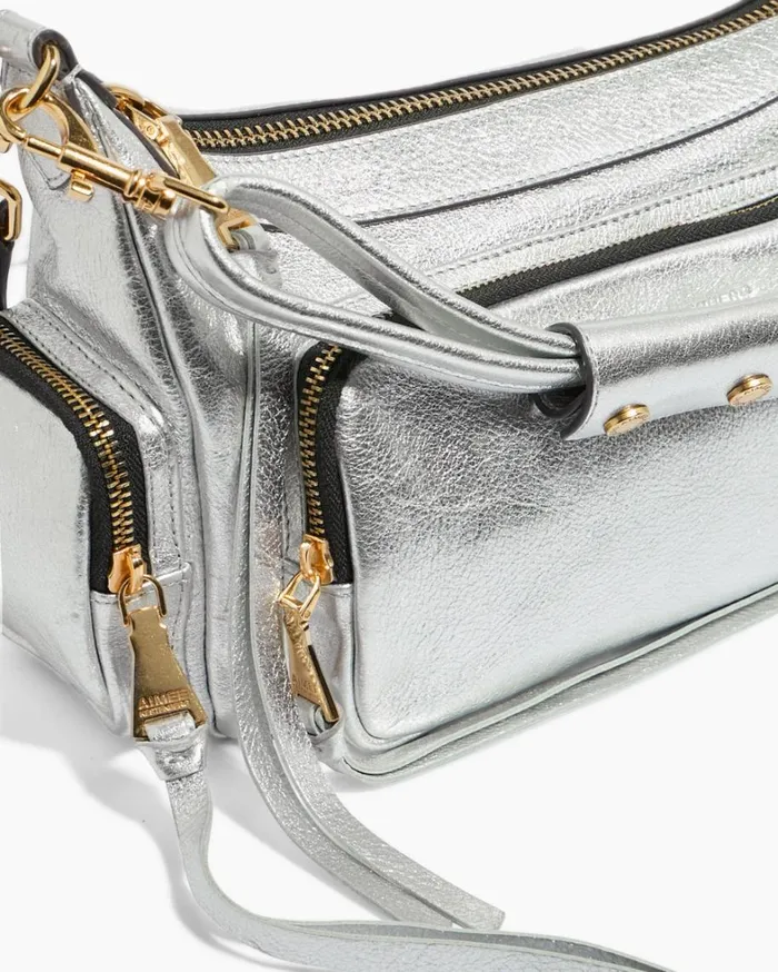 Aimee Kestenberg Shoulder Bags Women Away We Go Convertible Shoulder Silver Pebble Metallic