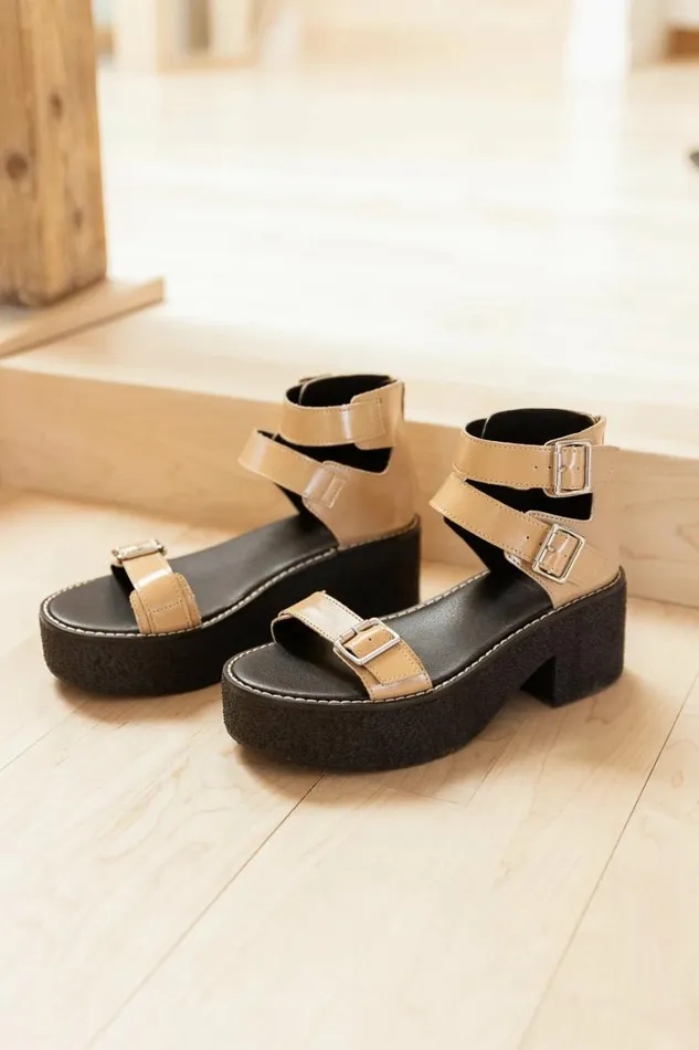 Alexia Platform Sandals In Tan Tan Women Bohme Shoes