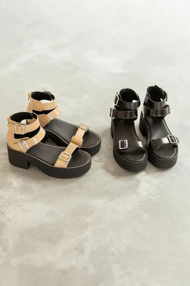 Alexia Platform Sandals In Tan Tan Women Bohme Shoes