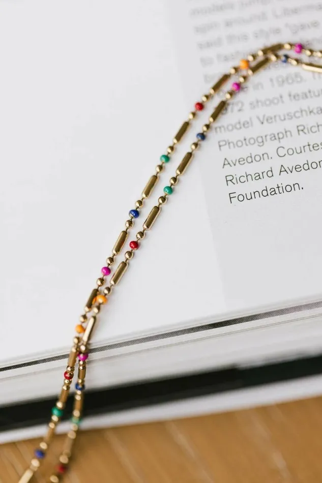 Alexis Beaded Necklace Gold Women Bohme Jewelry