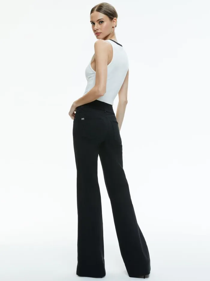 Alice Olivia ANDRE FITTED CROPPED TANK Off Whiteblack Women Tops