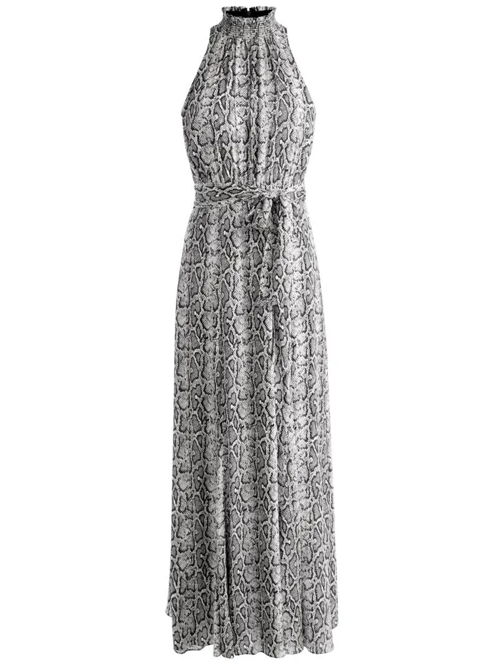Alice Olivia DITA SMOCKED NECK GODET MAXI DRESS Floral Dreams Women Dresses
