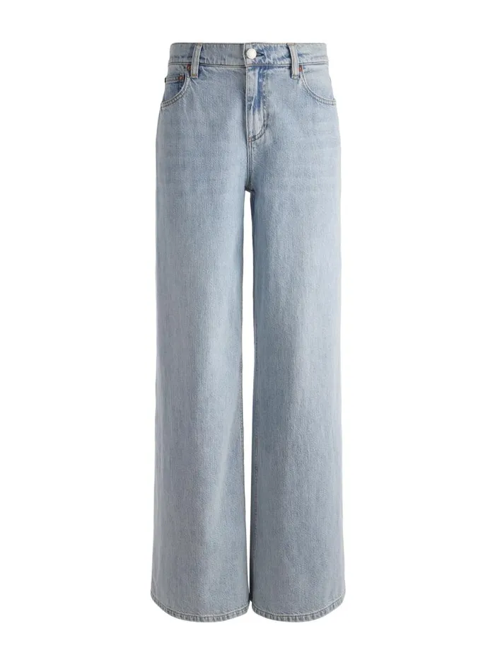 Alice Olivia HARPER MID RISE SUPER BAGGY JEAN Rockstar Blue Women Pants