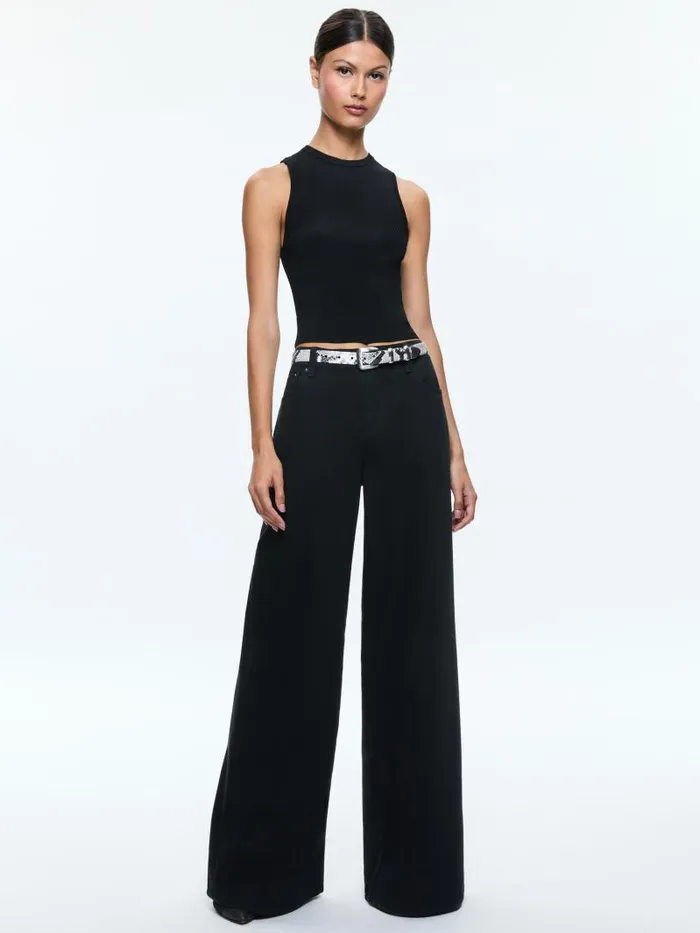 Alice Olivia HAYDEN BUCKLE BELT Blackwhite Women Accessories