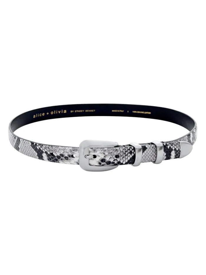 Alice Olivia HAYDEN BUCKLE BELT Blackwhite Women Accessories
