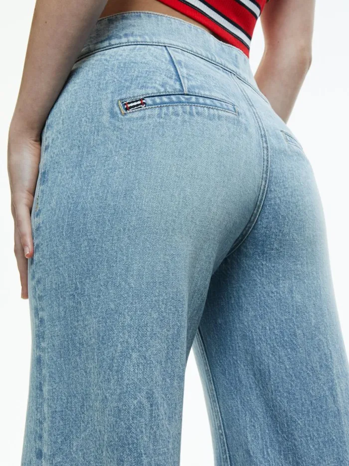 Alice Olivia KAYLA WIDE LEG COIN POCKET JEAN Rockstar Blue Women Jeans