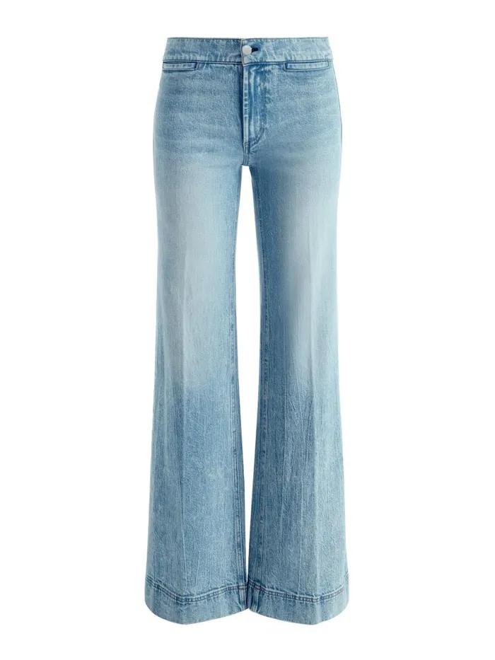 Alice Olivia KAYLA WIDE LEG COIN POCKET JEAN Rockstar Blue Women Jeans