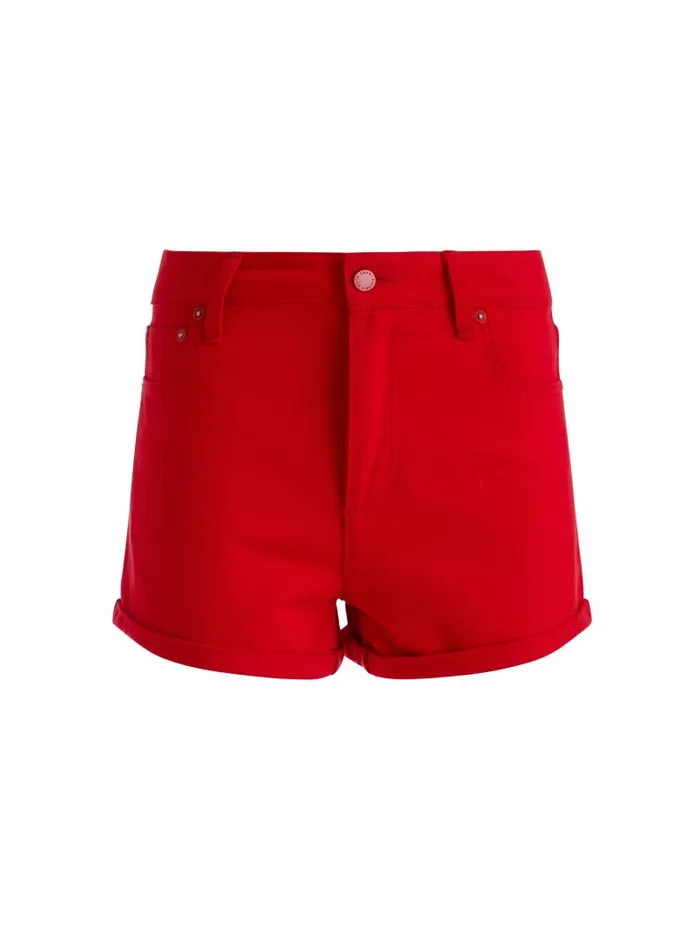 Alice Olivia MAGGIE MID RISE VINTAGE SHORTS Bright Ruby Women Shorts