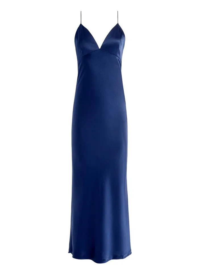 Alice Olivia MONTANA LACE UP BACK MAXI GOWN Azure Women Dresses