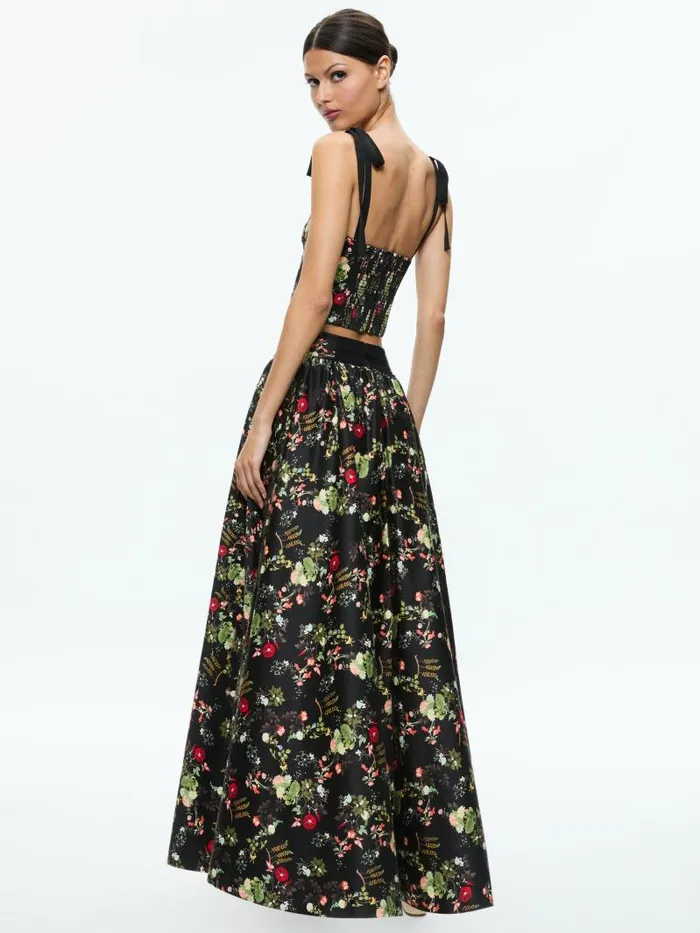 Alice Olivia NILDA VOLUMINOUS SKIRT Blush Kiss Black Women Skirts