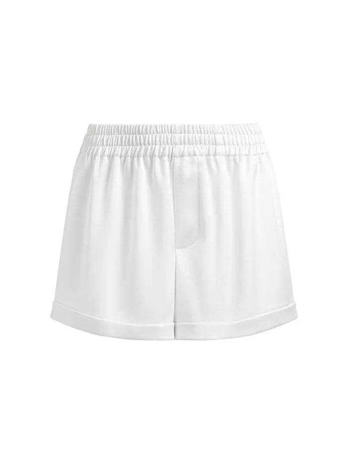 Alice Olivia RICHIE CUFFED LOW RISE BOXER SHORT Black Women Shorts