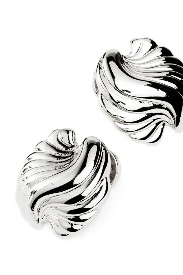Alina Clamshell Earring Silver Women Aje Jewelry