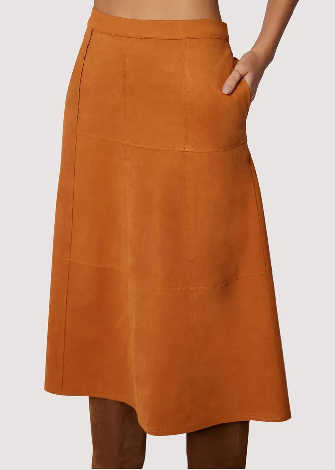 Amore Midi Skirt Caramel Women Lost Wander Skirts
