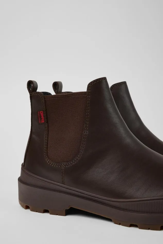 Ankle Boots Men Camper Brutus Trek HYDROSHIELD MICHELIN Brown Leather Ankle Boots