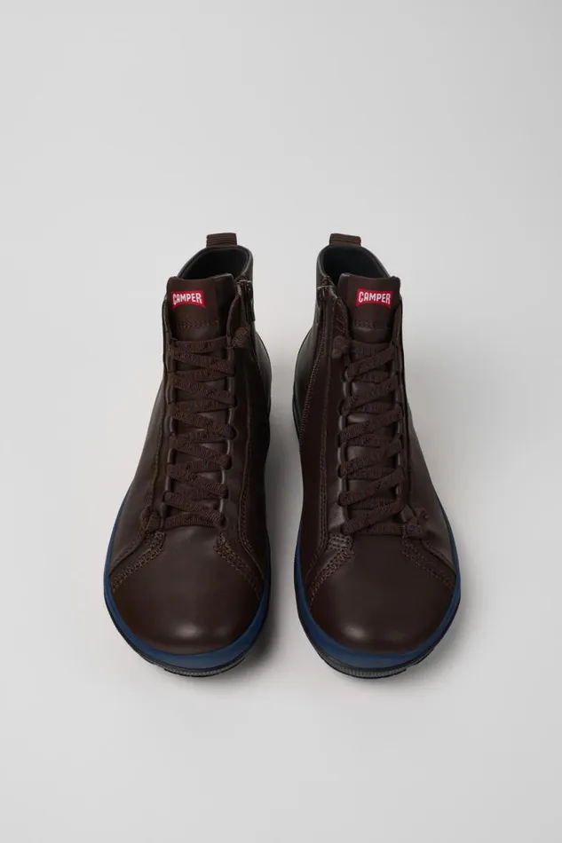 Ankle Boots Men Camper Peu Pista GORETEX Brown Leather Ankle Boots Ankle Boots Men Camper Peu Pista GORETEX Brown Leather Ankle Boots