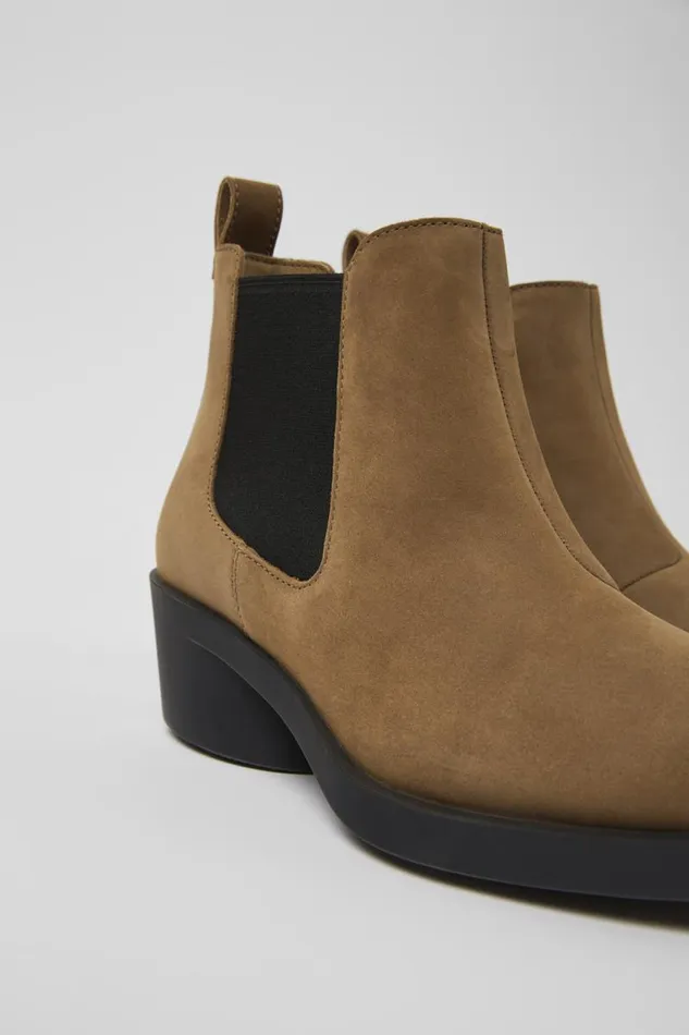 Ankle Boots Women Camper Bonnie Brown Nubuck Ankle Boots