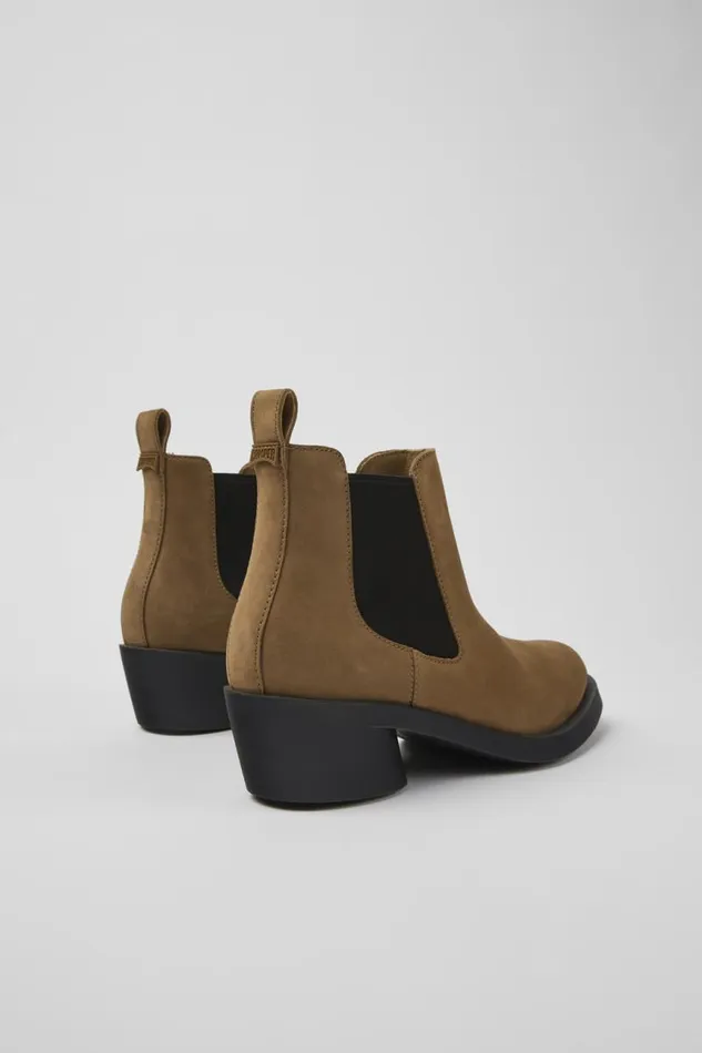 Ankle Boots Women Camper Bonnie Brown Nubuck Ankle Boots