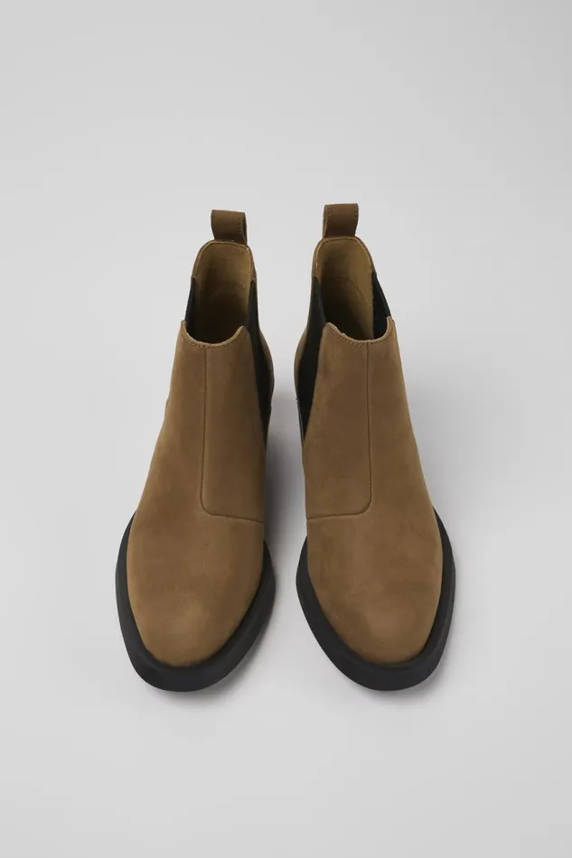 Ankle Boots Women Camper Bonnie Brown Nubuck Ankle Boots