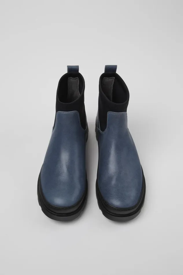 Ankle Boots Women Camper Brutus Gray Leather And Textile Ankle Boots Ankle Boots Women Camper Brutus Gray Leather And Textile Ankle Boots