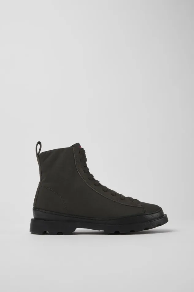 Ankle Boots Women Camper Brutus Gray Textile And Nubuck Ankle Boots