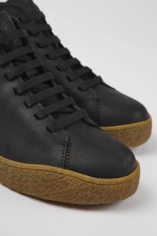 Ankle Boots Women Camper Peu Terreno HYDROSHIELD Black Leather Shoes