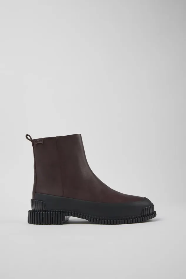 Ankle Boots Women Camper Pix Burgundy Leather Boots