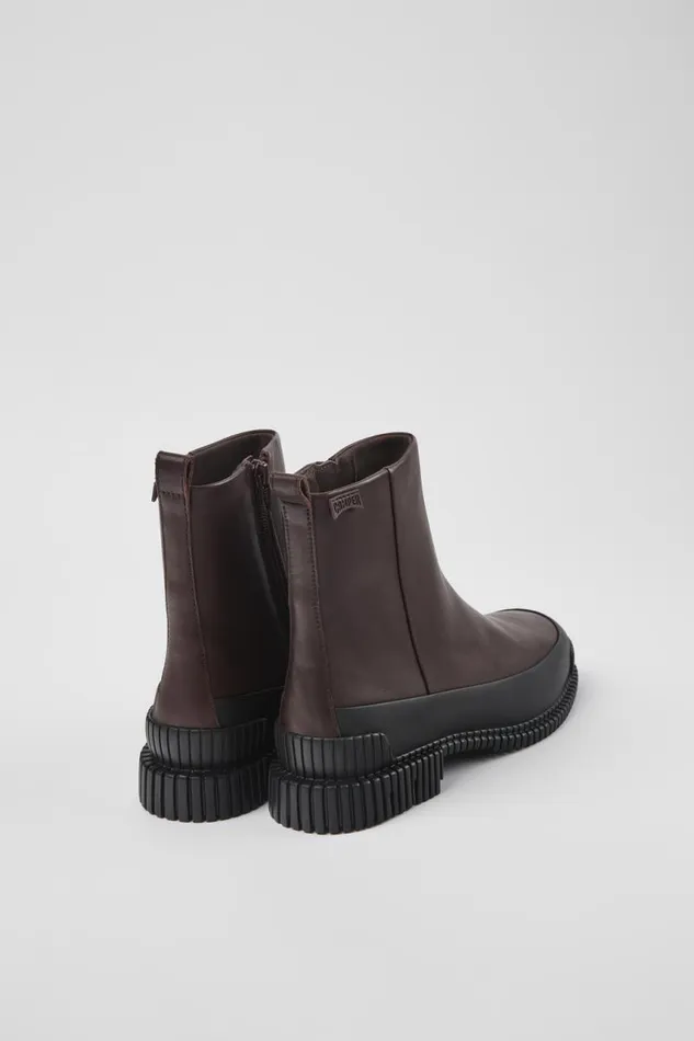 Ankle Boots Women Camper Pix Burgundy Leather Boots