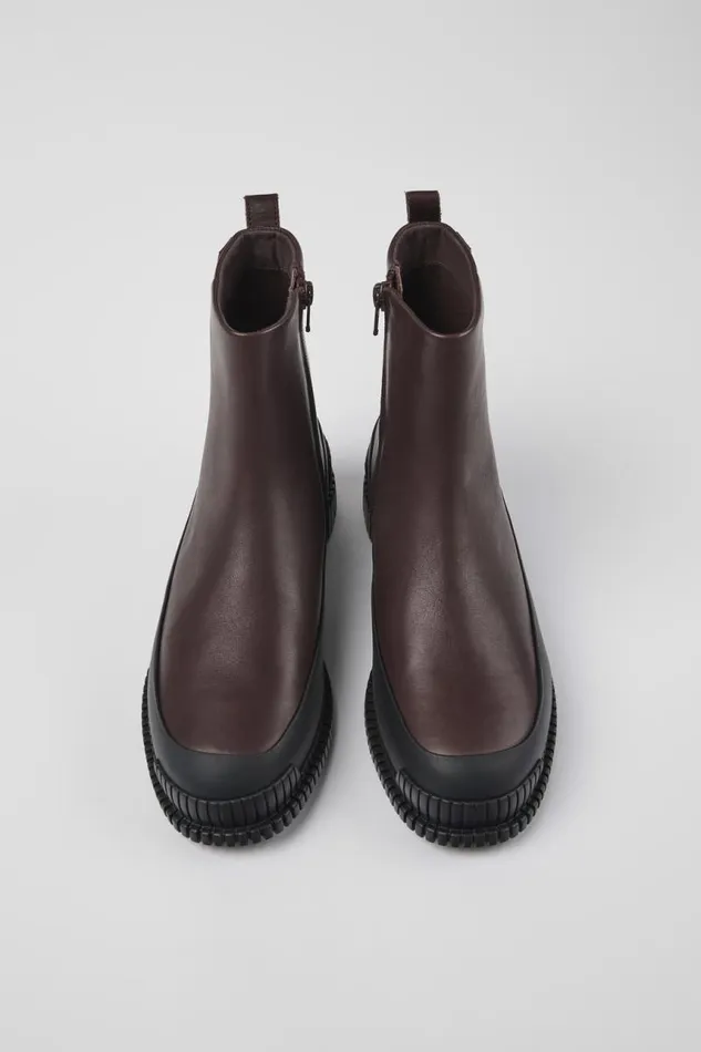 Ankle Boots Women Camper Pix Burgundy Leather Boots