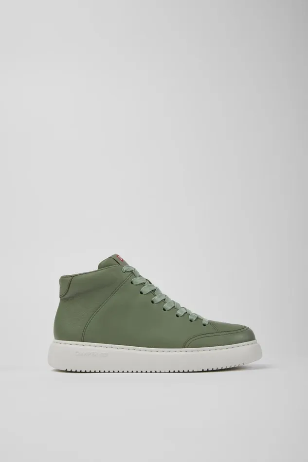 Ankle Boots Women Camper Runner K21 Green Leather Sneakers