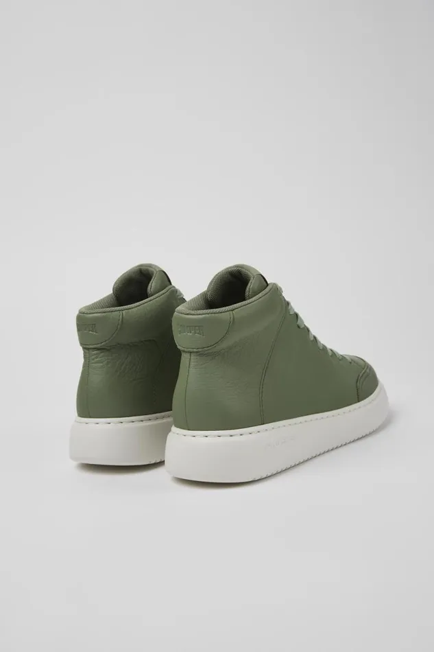 Ankle Boots Women Camper Runner K21 Green Leather Sneakers