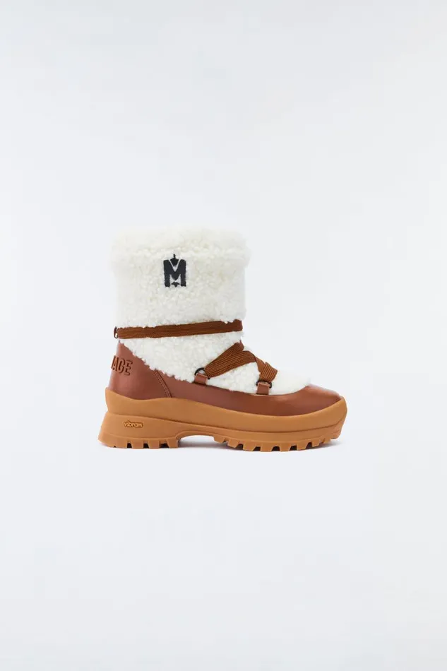 Ankle Boots Women Mackage CONQUER Shearling Ankle Boot For Women Cream