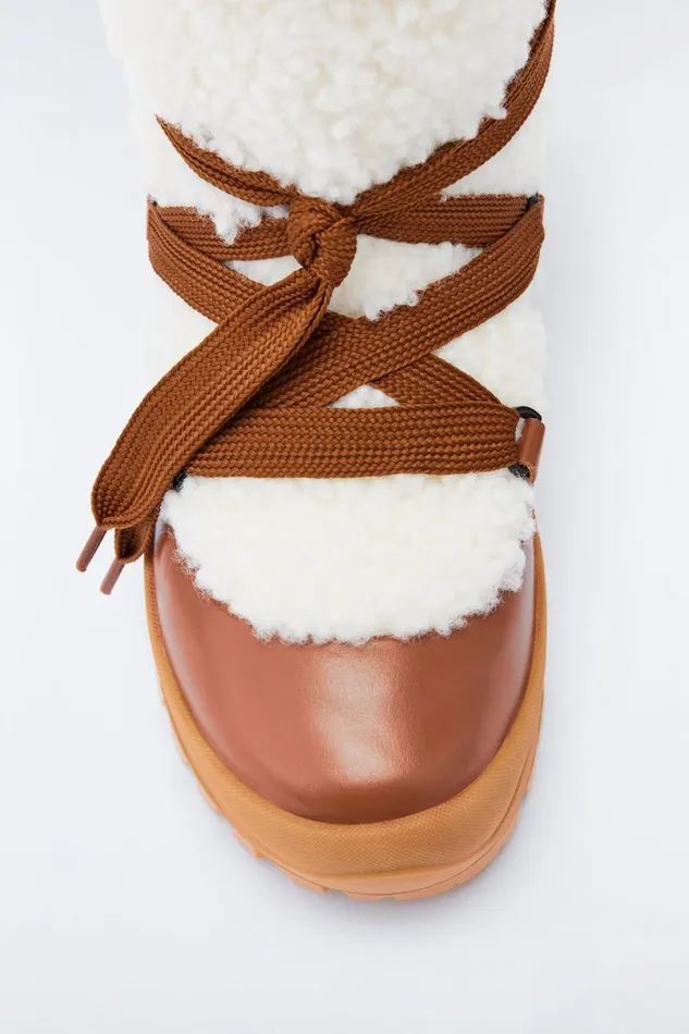 Ankle Boots Women Mackage CONQUER Shearling Ankle Boot For Women Cream Ankle Boots Women Mackage CONQUER Shearling Ankle Boot For Women Cream
