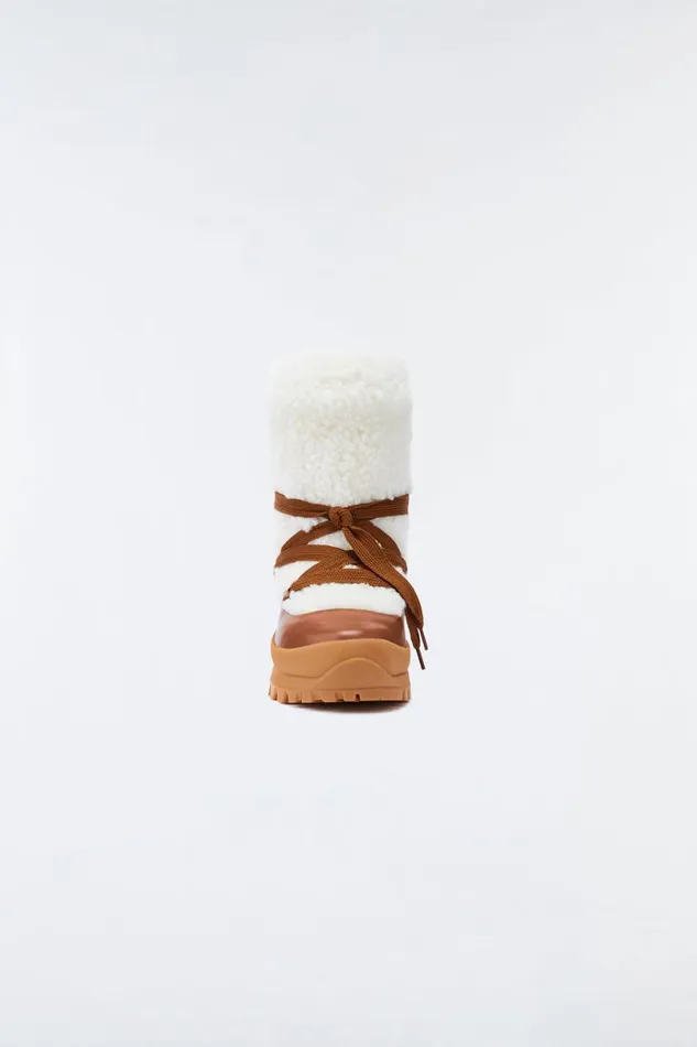 Ankle Boots Women Mackage CONQUER Shearling Ankle Boot For Women Cream Ankle Boots Women Mackage CONQUER Shearling Ankle Boot For Women Cream