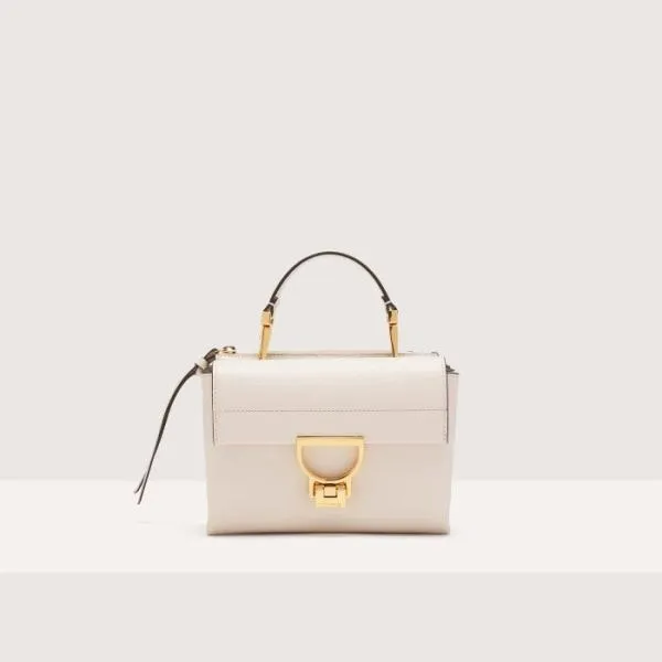 Arlettis Small Lambskin White Women Coccinelle Top Handle Bag