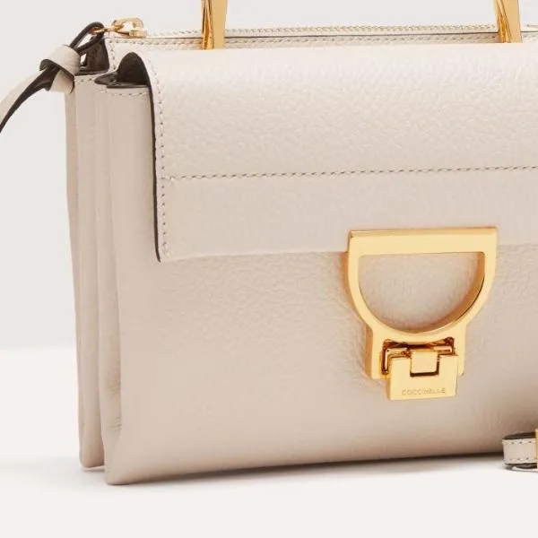 Arlettis Small Lambskin White Women Coccinelle Top Handle Bag