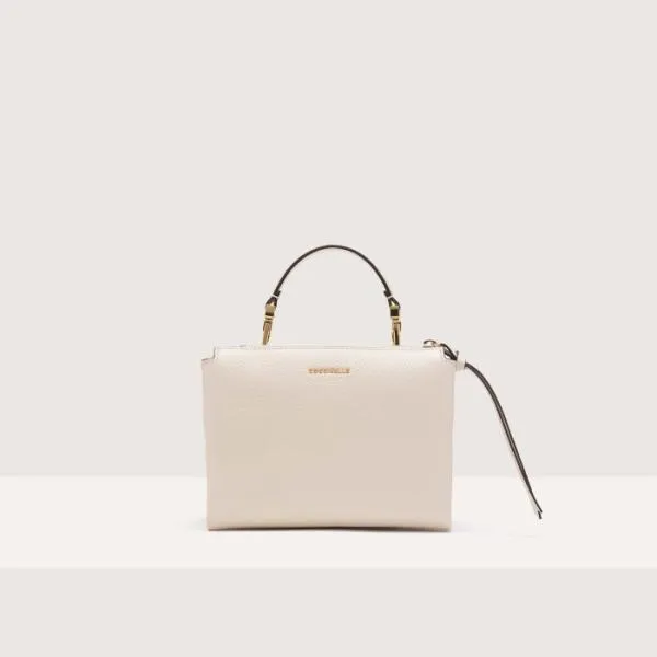 Arlettis Small Lambskin White Women Coccinelle Top Handle Bag