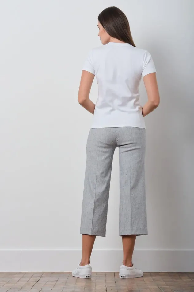 Avenue Montaigne ALEX Linen Stripes Hairline Women Pants Avenue Montaigne ALEX Linen Stripes Hairline Women Pants