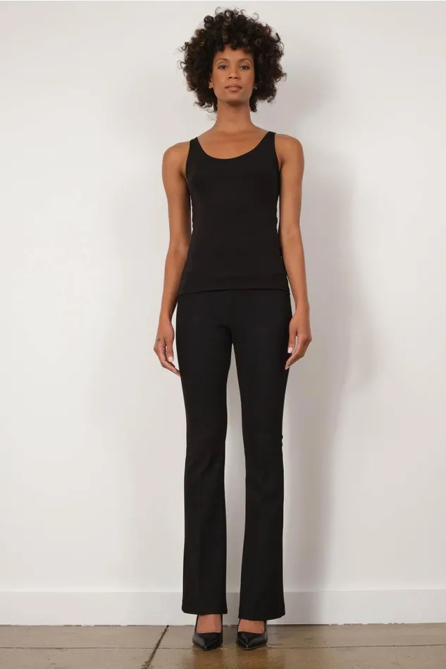 Avenue Montaigne BELLINI Double Crepe Black Women Pants