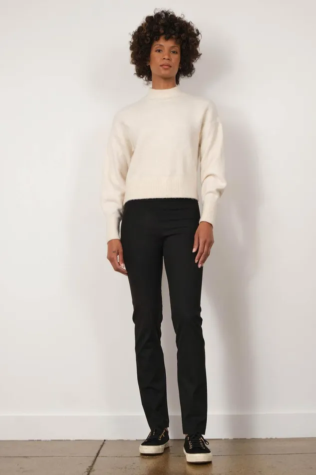 Avenue Montaigne BILLY Flannel Black Women Pants